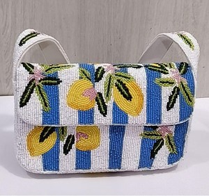 Sac à main rectangulaire lavable fait main ALI FASHION ART avec broderie en polyester, perles de verre, motif dés et cartes pour usage quotidien - Product Image 5