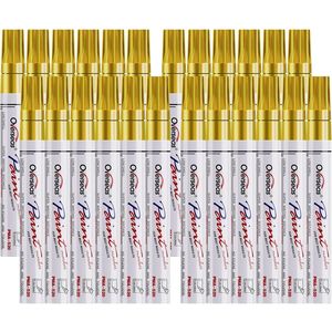 Set di 24 Pennarelli a Base d'Olio Dorati, Asciugatura Rapida, Impermeabili, Punta Media, Pennarelli Permanenti per Arte - Product Image 1