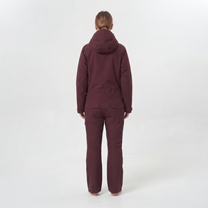 Mono de Esquí de Una Pieza para Mujer Hawk Eye, Impermeable, con Capucha, Traje de Nieve con Aislamiento Sintético, Color Borgoña - Product Image 2
