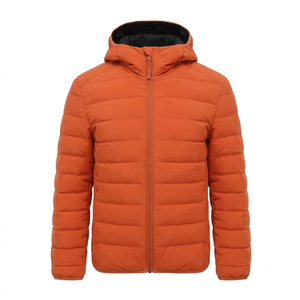 Chaqueta de Invierno para Hombre KADIA, con Capucha, Negra, Cortavientos, Transpirable, Ecológica, con Cierre de Cremallera, Bordado Informal - Product Image 2