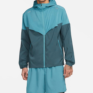 Men's Winter Plus Size Slim Fit Hooded Printed Solid Tracksuit Breathable Lightweight Polyester <b>Jacket</b> Shorts Custom Design - Product Image 3