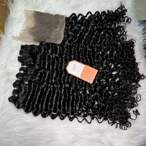 Onda profunda de doble estiramiento con cierre a juego Azhair Company Rango de longitud 8 ''-32'' Color natural - Product Image 6