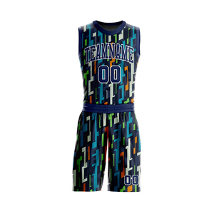 Ensemble de maillots de basket-ball avec nom d'équipe, polyester sublimé, évacuation de l'humidité, vêtements de sport unisexes pour adultes, toutes saisons - Product Image 1