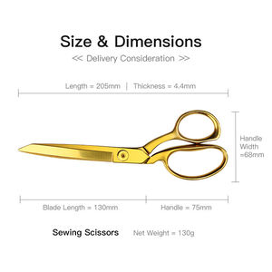 Nouvelles Ciseaux Professionnelles Multifonctionnelles pour Bureau, Couture, Tissu, Cuir, en Acier Inoxydable - Product Image 3