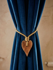 Wooden Heart Shape Curtain <b>Tiebacks</b> Rustic Style Eco-Friendly Bamboo Material Decorative Accessories - Product Image 3