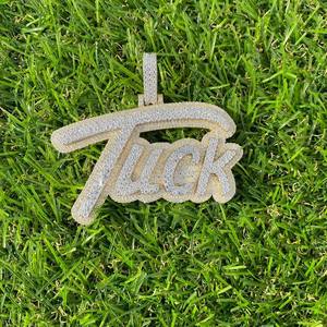 Collar Personalizado con Nombre en Letras Estilo Hip Hop, con Diamantes de Imitación Moissanite, en Tono Dorado, para Hombres y Mujeres - Product Image 5