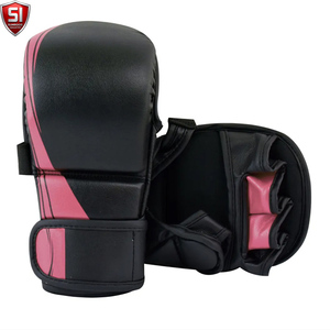 ถุงมือ MMA หนัง PU คุณภาพสูง แบบเปิดนิ้ว ดีไซน์ติดตีนตุ๊กแก ปรับสายรัดข้อมือได้ สำหรับศิลปะการต่อสู้ มวย - Product Image 1