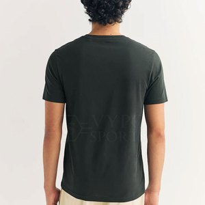 T-shirt léger pour homme au design basique, coupe classique, 100% coton, matière douce lavée, pour les tenues quotidiennes en toutes saisons - Product Image 2