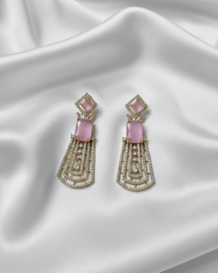 Elegant Geometric Pattern American Diamond <b>Earrings</b> Traditional Ethnic & Party Wear <b>Earrings</b> For Womens AD <b>Earrings</b> Manufacturer - Product Image 4