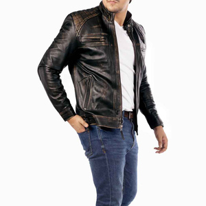 Most Selling Men's Genuine <b>Leather</b> Lambskin <b>Winter</b> Vintage Breathable Coated Soft Stylish <b>Jacket</b> - Product Image 1
