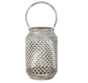 Nuevo y Magnífico Farol Decorativo Cilíndrico de Navidad, de Acero Inoxidable, Elegante, de Metal y Vidrio, para Decoración del Hogar, con Acabado Plateado - Product Image 1