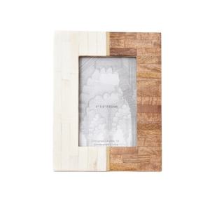 Marco DE FOTOS 4x6 Cuadro bohemio marco de madera de mango decoración contemporánea incrustaciones de hueso foto boda marco hecho a mano - Product Image 1