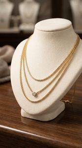 Cadena de Oro Amarillo Sólido de 14k con Eslabones Tipo Cable y Acabado Pulido para Colgante - Product Image 4