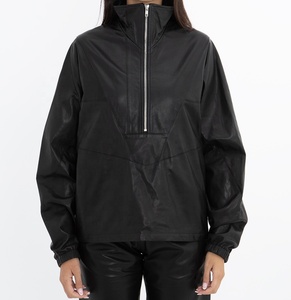 Chaqueta Cortavientos de Cuero Genuino Negra Unisex de Alta Calidad OEM, Estilo Motociclista, Chaqueta de Cuero a Prueba de Viento para Invierno - Product Image 2