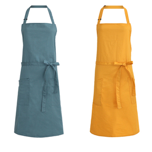 Delantal Unisex Azul Marino de Algodón con Bolsillo para Restaurante o Bar, Tejido de Punto, Tirantes Ajustables, Uniforme para Camareros - Product Image 3