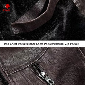 Veste en cuir sur mesure Ryan Pro Gear pour hommes avec logo personnalisé, design ODM - Product Image 5