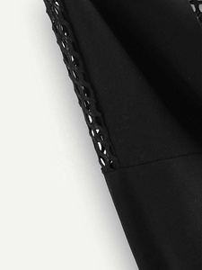 New Arrival Ladies Summer Clothing Crop Hoodies <b>Mesh</b> Contrast Long Sleeve Pullover Crop <b>Top</b> Hoodie for Women - Product Image 4