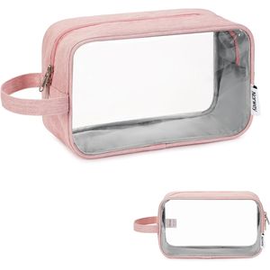 Clear Travel <b>Toiletry</b> <b>Bag</b> with Zipper Makeup Cosmetic Pouch Organizer <b>for</b> Men and <b>Women</b> - Product Image 1