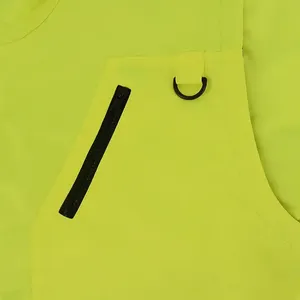 เสื้อแจ็คเก็ตบอมเบอร์แบบขายส่ง คอขนแกะ สีดำ โพลีเอสเตอร์/คอตตอน ยูนิเซ็กซ์ สะท้อนแสง สำหรับเจ้าหน้าที่รักษาความปลอดภัย เสื้อกันลม เสื้อแจ็คเก็ตฤดูหนาว - Product Image 4