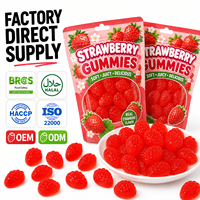 OEM ODM Permen Gummy Stroberi Rasa Buah Asam Manis Halal Pabrik Grosir Kustom Label Pribadi TIK TOK Grosir