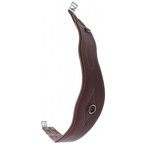 Cinturón de cuero marrón con hebillas plateadas y anillo en D, equipo ecuestre para estabilidad en la montura, entrenamiento profesional. - Product Image 4