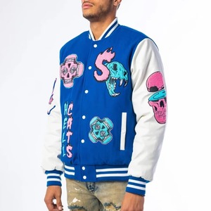 Chaqueta Varsity Unisex Personalizable con Estampado Frontal, Chaqueta de Invierno con Exterior de Lana, Cierre de Cremallera, Cuello Alto, Diseño Transpirable - Product Image 5