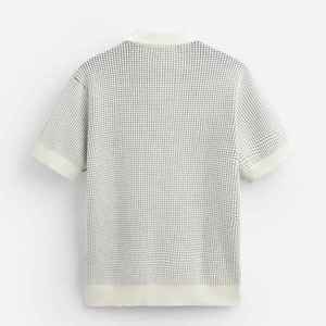 T-shirts en maille respirante pour hommes, style urbain, avec empiècements contrastants ajourés et manches courtes - Product Image 4