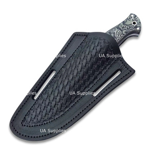 Couteau de chasse à lame fixe forgé à la main sur mesure, en acier inoxydable, pointe tombante, disponible en OEM, avec manche en G10 Micarta de 0,5 mm - Product Image 4