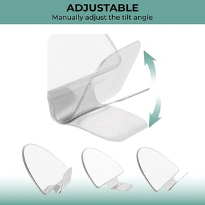 Miroir professionnel pour extensions de cils, forme demi-lune large, finition mate, miroir esthétique pour salon, réflexion ultra-nette - Product Image 3
