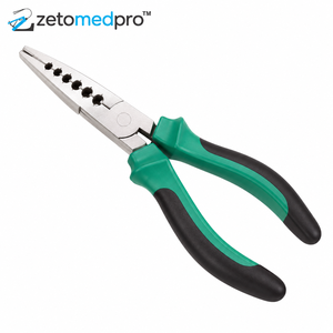 Pince à sertir pour la soudure de bracelets, façonnage et arrondissement des anneaux, acier inoxydable, 206 mm, outil de bijouterie Zetomed Pro - Product Image 1