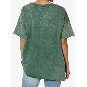 Camisetas Gráficas Streetwear al por Mayor 2026, Camisetas Lisas de Tallas Grandes para Mujer, Camisetas con Lavado Ácido, Servicio OEM Personalizado Vintage para Mujer - Product Image 2