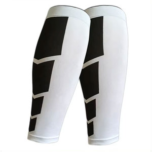 Jambières épaisses ajustables à motif géométrique pour femmes, respirantes, en Spandex et Polyester, imprimé floqué non tissé, pour usage quotidien, bleu et blanc - Product Image 3