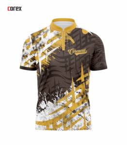 เสื้อเจอร์ซีย์โบว์ลิ่งผู้ชายแบบมีซิป ปรับแต่งได้ พร้อมพิมพ์ชื่อทีมและหมายเลขด้วยเทคนิคฮีททรานเฟอร์ ระบายอากาศได้ดี แห้งเร็ว แขนสั้นสำหรับเล่นกีฬา - Product Image 1