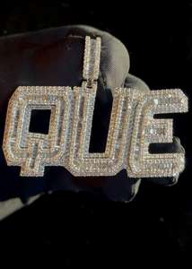 Colgante Dragón Helado Unisex con Moissanita de Corte Brillante Engastada en Bisel, Chapado en Plata 925, Joyería de Lujo Estilo Hip-Hop para Fiestas - Product Image 3