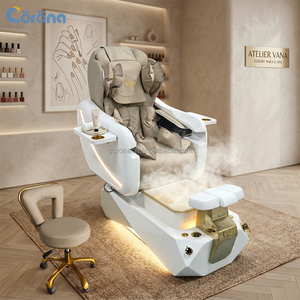 Sillón de Pedicura de Lujo con Sistema de Masaje y Bañera de Cristal para Salón de Uñas - Product Image 1