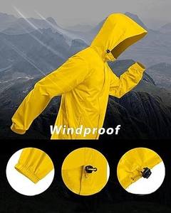 Veste coupe-vent à col zippé OEM, veste coupe-vent imperméable de sport avec capuche, veste décontractée pour homme, veste matelassée pour l'extérieur avec capuche - Product Image 3