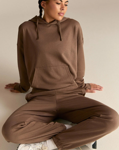 <b>Womens</b> <b>Fleece</b> Pants Mid Waist Loose Fit Ankle-Length Solid Color Elastic Waist Casual <b>Joggers</b> 100% Cotton Breathable Autumn Wear - Product Image 3