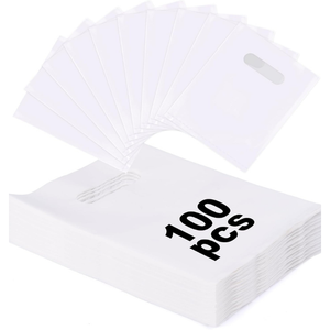 Sac en T-shirt de haute qualité, imperméable, recyclable, durable, avec poignée, logo personnalisé, respectueux de l'environnement, en matériau HDPE/LDPE découpé. - Product Image 2