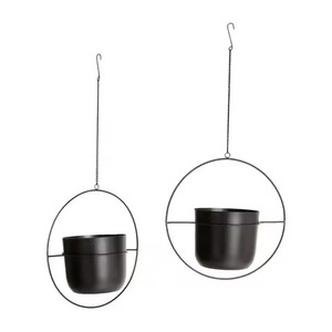 Modern Hanging Planter Glazed <b>White</b> Minimalist Design for Indoor Outdoor Use Flower <b>Pot</b> with Rope Hanger Hanging Planter <b>Pot</b> - Product Image 3