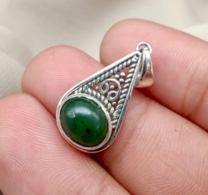 925 Sterling Silver Nephrite Jade <b>Bracelet</b>, Natural Green Jade Jewelry, Healing Stone <b>Bracelet</b>, Minimal Elegant Gift for Women - Product Image 6