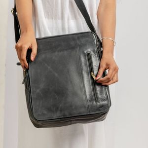 Bolsos de Mano de Cuero Genuino Elegantes y de Lujo de Estilo Clásico Vintage para Mujer, Bolso de Hombro de Diseñador de Color Negro de Lujo para Dama - Product Image 6