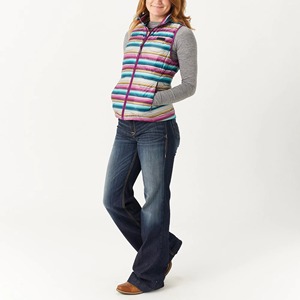 Chaleco Acolchado a Rayas Personalizado para Mujer, Estampado Serape, Sin Mangas, para Montar a Caballo, Venta al Por Mayor OEM, Chaleco Protector - Product Image 6