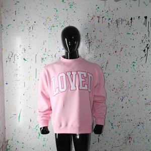 Sudadera LOVED PINK con Cuello Alto, 100% BLANCA, Apliques Bordados, Cuello Ancho, URBAN PRODUCTIONS - Product Image 6