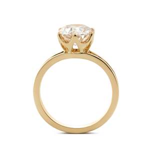 Anillo Solitario Redondo OEC de Diamante Cultivado en Laboratorio de 2.5ct de Alto Calebro, Chapado en Oro de 18K, Estilo Vintage, Joyería de Boda para Compradores de Boutique - Product Image 5