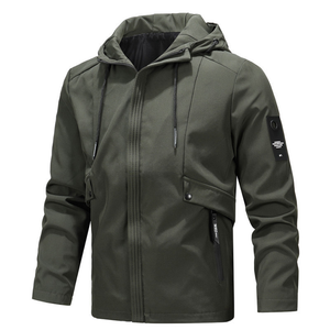 Veste de sport pour homme, coupe-vent léger, veste de loisirs de plein air, veste d'extérieur pour homme, veste zippée intégrale avec capuche, Haus Industries - Product Image 1