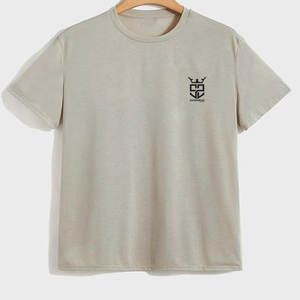 Camiseta de Verano Personalizada con Logotipo Impreso para Hombre, 100% Algodón, Corte Holgado, Transpirable, Talla Grande, para Venta en Línea - Product Image 2