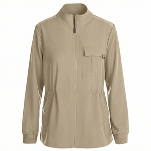 Blouse médicale haute performance à poignets côtelés et poche à rabat sur la poitrine – Prix de gros – Solutions personnalisées pour le secteur de la santé – Blouses médicales - Product Image 2