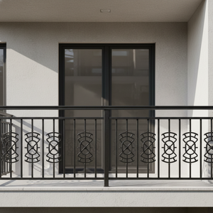 Barandillas de Hierro Fundido Gris Moderno, Altamente Pulido, Resistentes, Sin Marco, para Escaleras y Balcones, con Protección UV y Resistentes al Óxido, 5 Unidades - Product Image 1