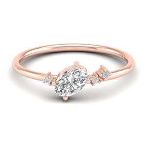 Anillos de Moissanita con Certificación GRA de Oro Rosa Sólido de 14K, Diseño Original REYES, Joyería Fina para Mujer, Elección Perfecta para Compromiso - Product Image 2