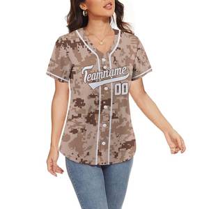 Uniformes de Béisbol para Mujer, Camisetas de Poliéster con Cierre de Botones, Ropa de Equipo, Bajo MOQ, Suministro de Fábrica - Product Image 1